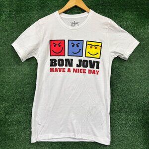 Bon Jovi white T-Shirt Size Small